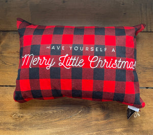 "Have Yourself a Merry Little Christmas" pillow 14 x 20